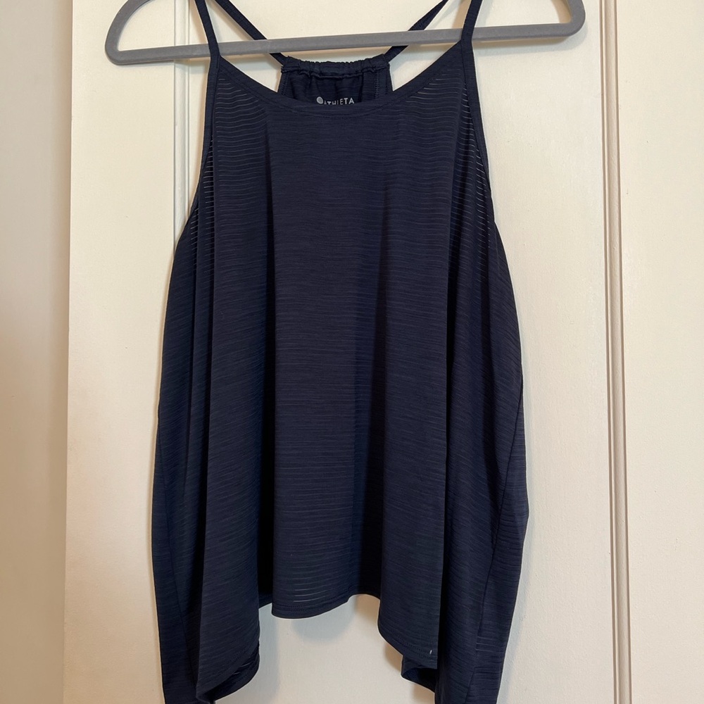 Athleta Navy Blue Flowing Tank Top